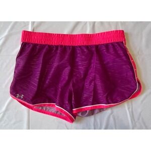 UNDER‎ ARMOUR WOMEN RUNNING SHORTS LINED HEATGEAR MEDIUM PINK PURPLE